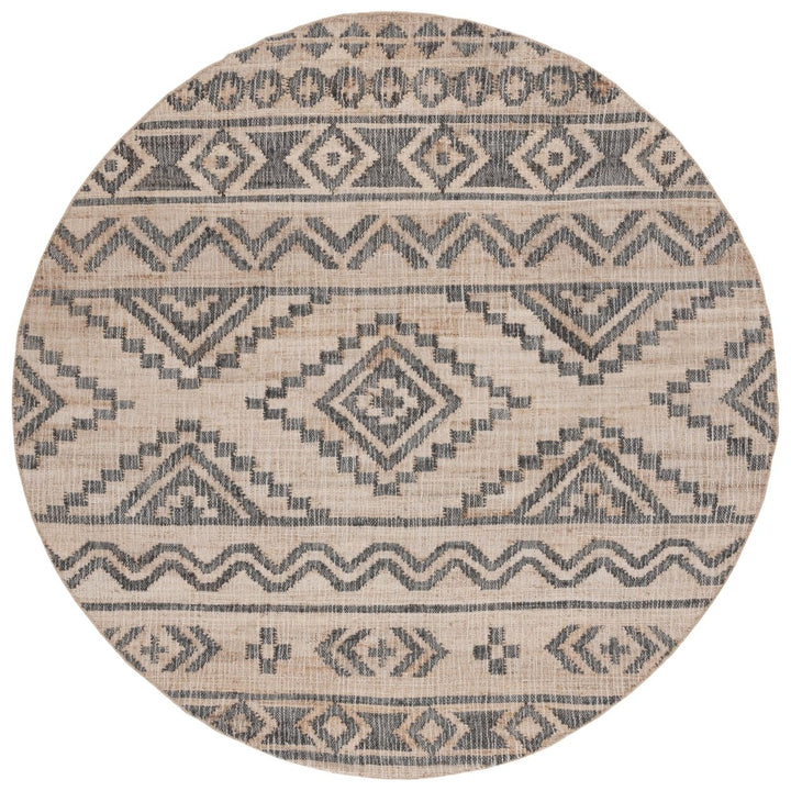 SAFAVIEH Kilim KLM751A Handmade Natural / Charcoal Rug Image 1