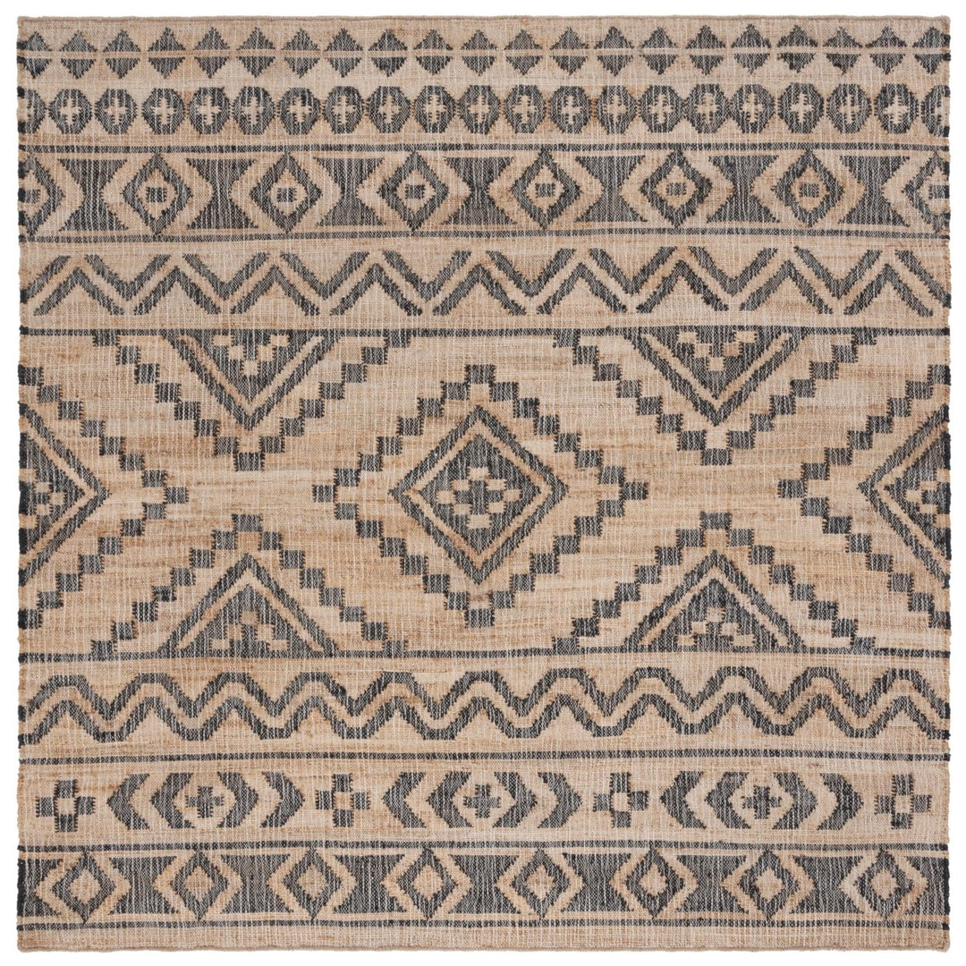 SAFAVIEH Kilim KLM751A Handmade Natural / Charcoal Rug Image 1