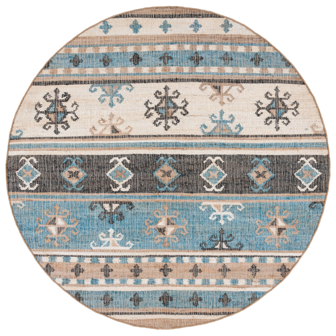 SAFAVIEH Kilim KLM754M Handwoven Blue / Ivory Rug Image 4