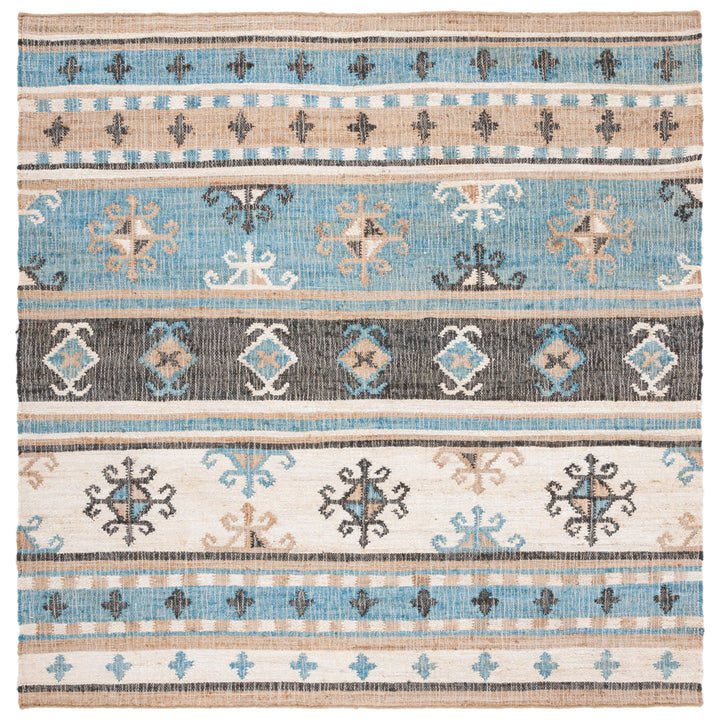 SAFAVIEH Kilim KLM754M Handwoven Blue / Ivory Rug Image 6