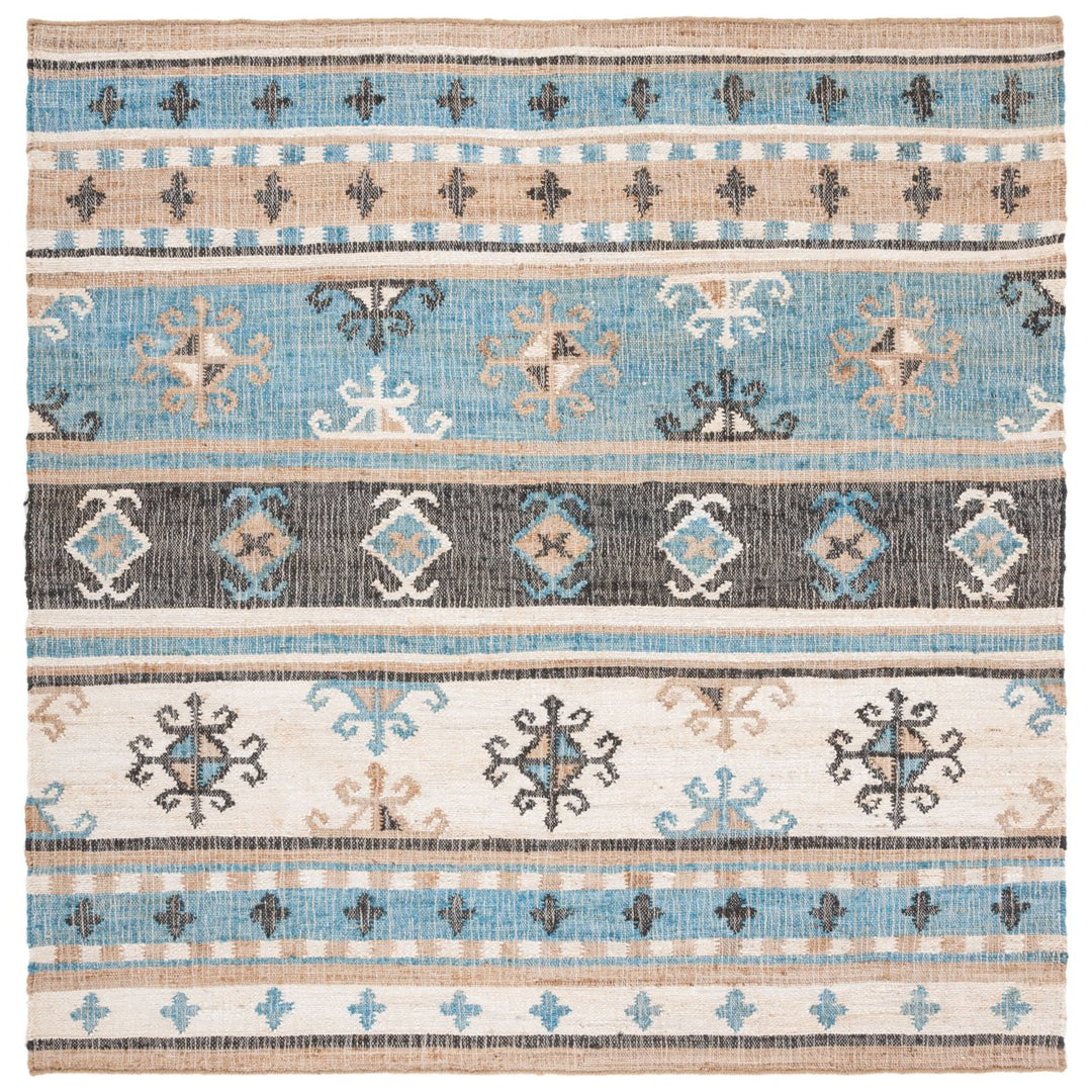 SAFAVIEH Kilim KLM754M Handwoven Blue / Ivory Rug Image 1