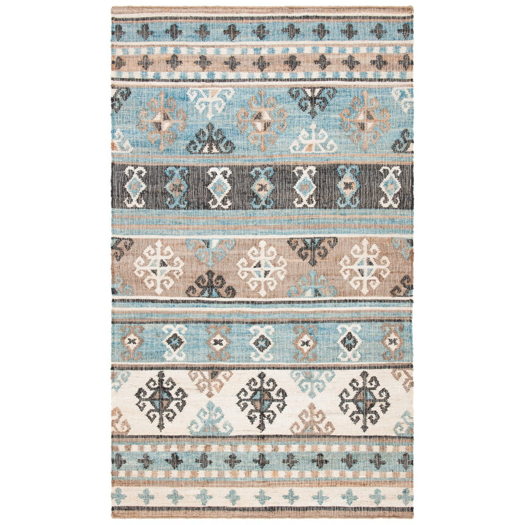 SAFAVIEH Kilim KLM754M Handwoven Blue / Ivory Rug Image 1