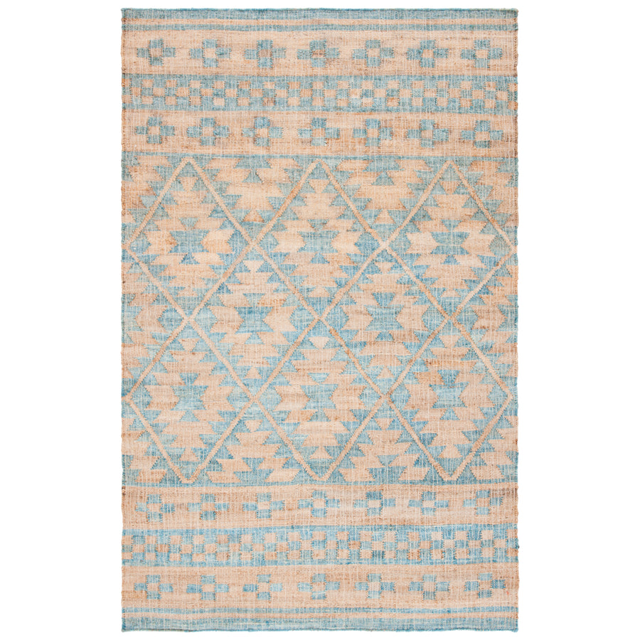 SAFAVIEH Kilim KLM757M Handwoven Blue / Natural Rug Image 1