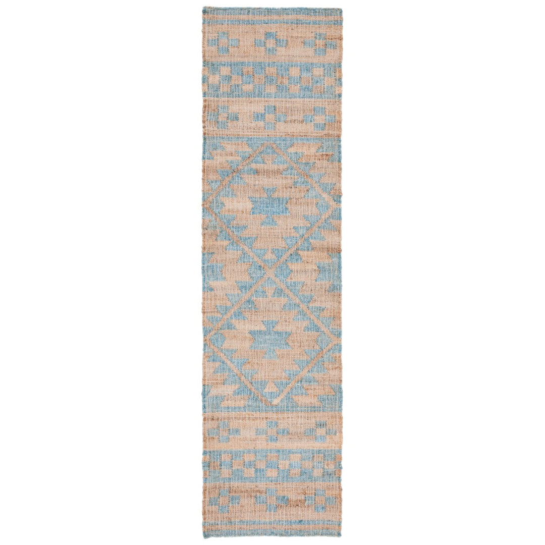 SAFAVIEH Kilim KLM757M Handwoven Blue / Natural Rug Image 5