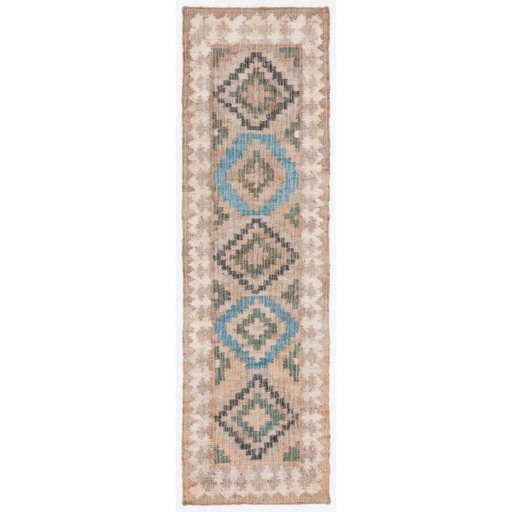 SAFAVIEH Kilim KLM756M Handwoven Blue / Ivory Rug Image 1