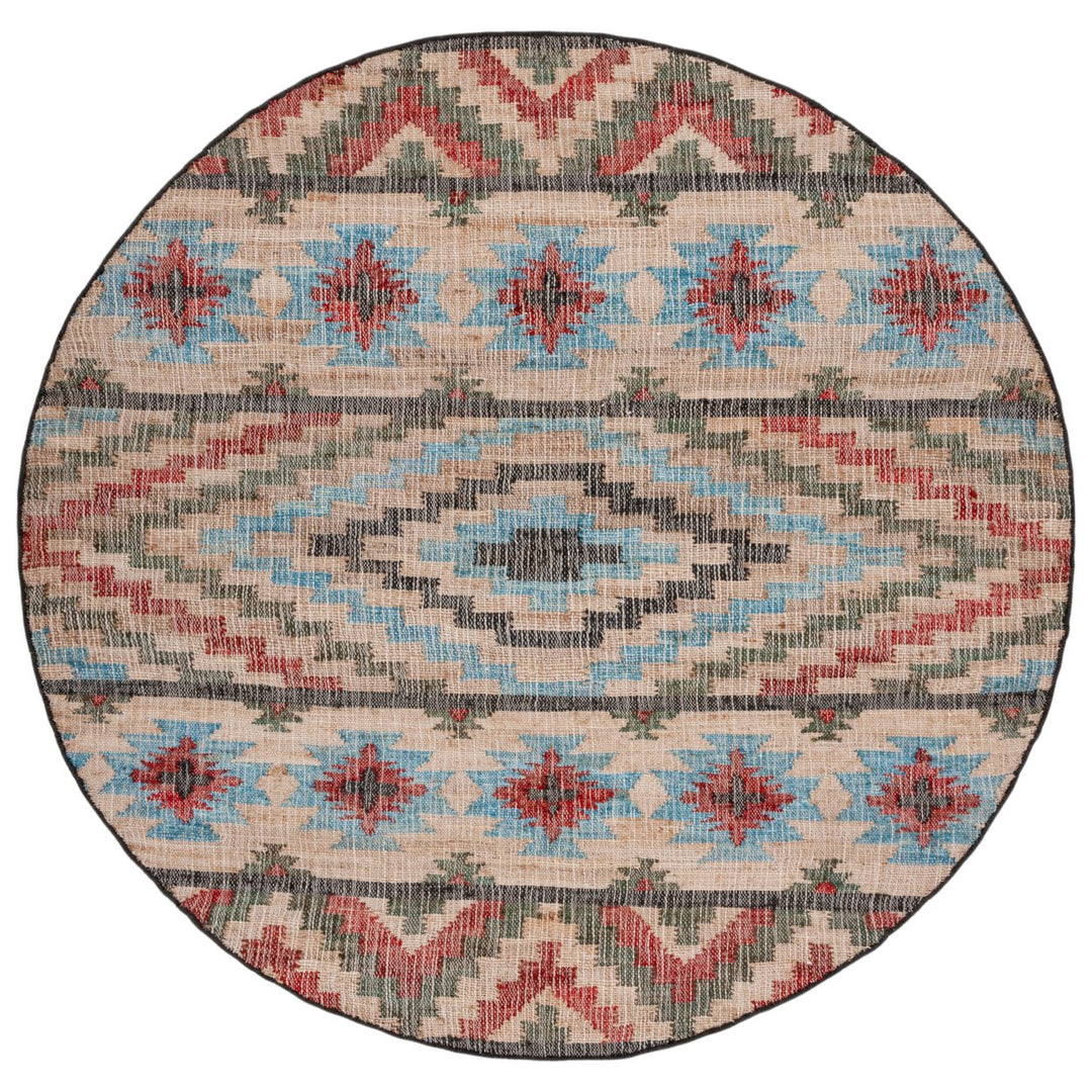 SAFAVIEH Kilim KLM758Q Handwoven Natural / Red Rug Image 3