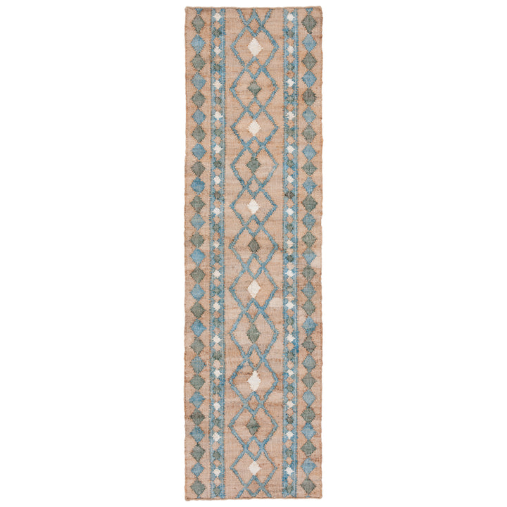 SAFAVIEH Kilim KLM759M Handwoven Natural / Blue Rug Image 5