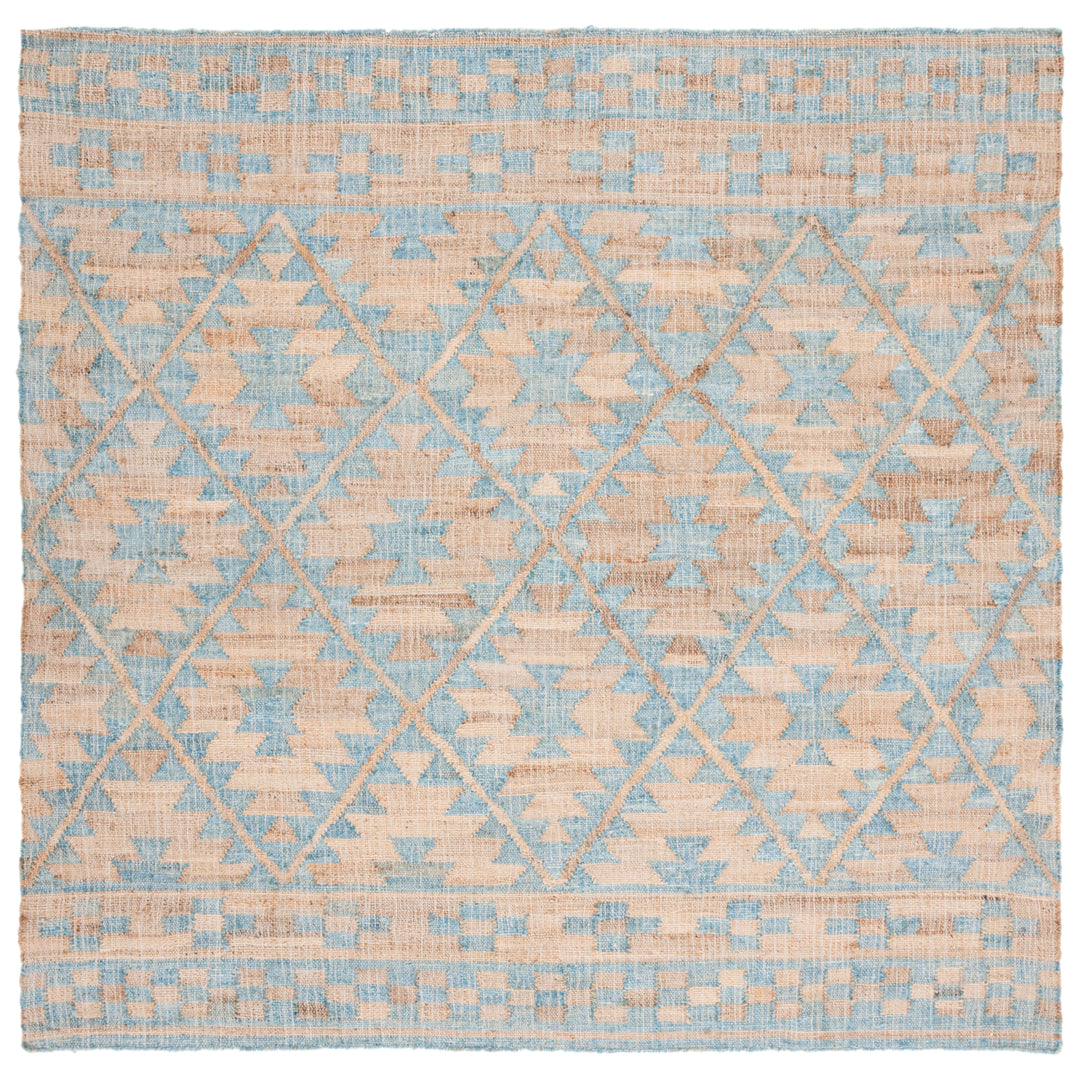 SAFAVIEH Kilim KLM757M Handwoven Blue / Natural Rug Image 6