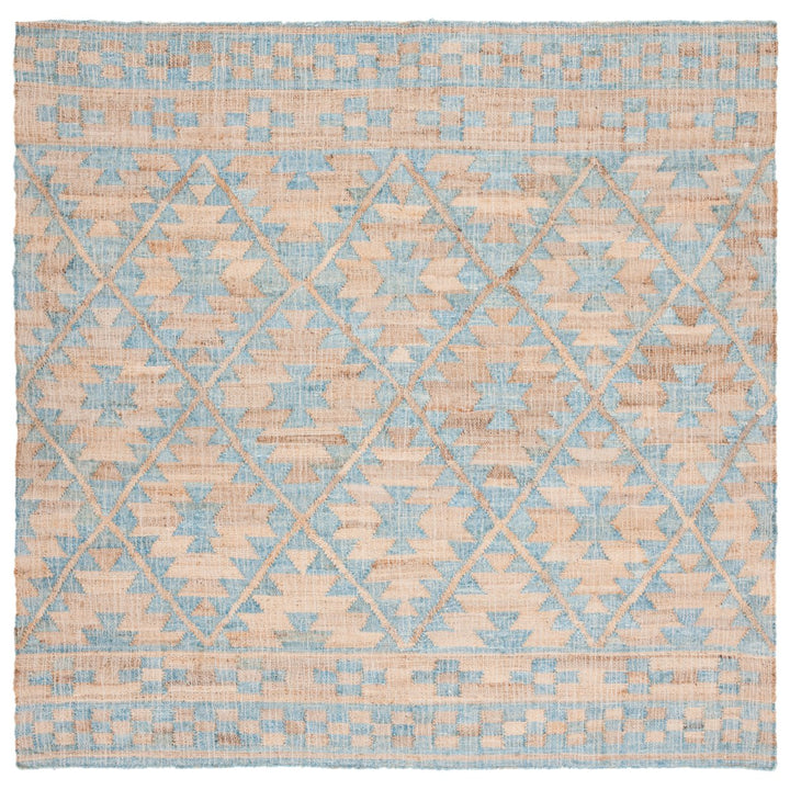 SAFAVIEH Kilim KLM757M Handwoven Blue / Natural Rug Image 1