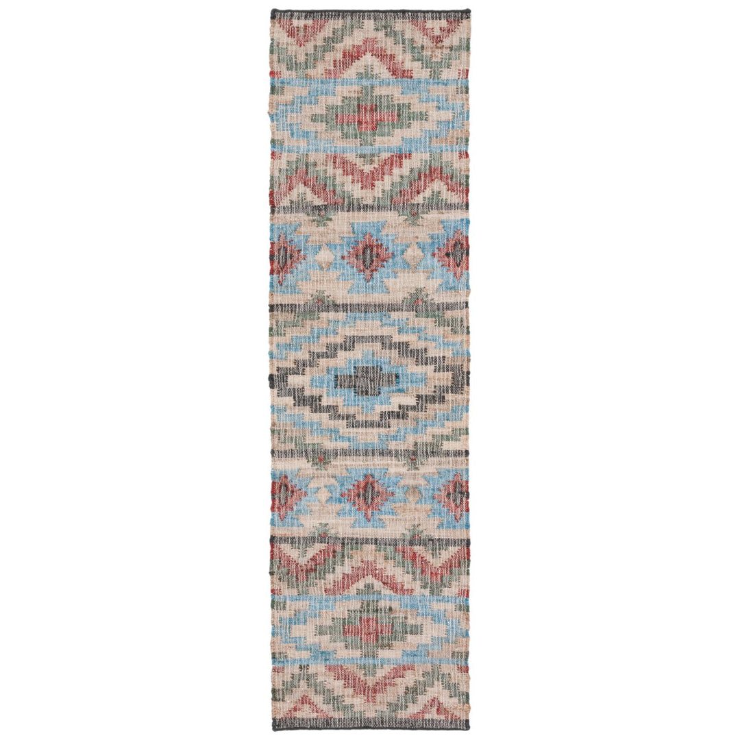 SAFAVIEH Kilim KLM758Q Handwoven Natural / Red Rug Image 4