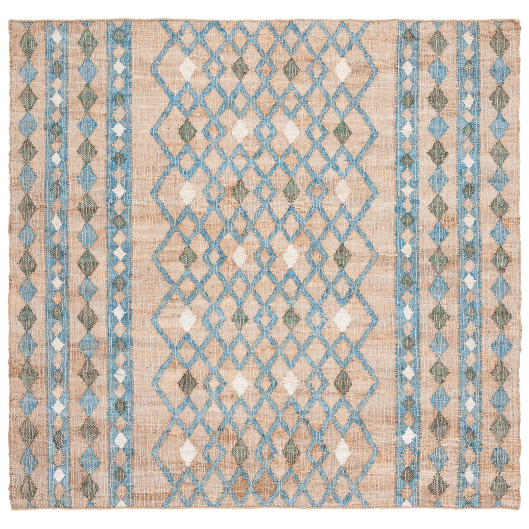 SAFAVIEH Kilim KLM759M Handwoven Natural / Blue Rug Image 6