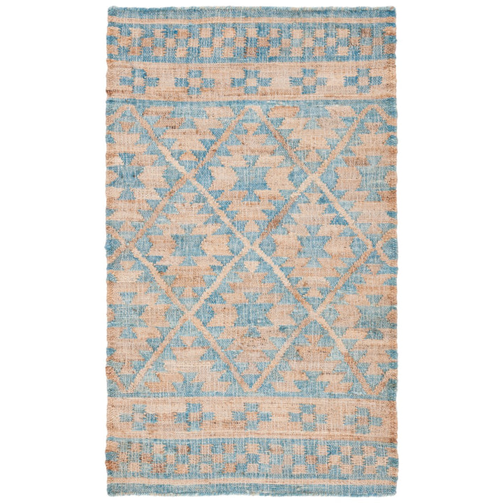 SAFAVIEH Kilim KLM757M Handwoven Blue / Natural Rug Image 1