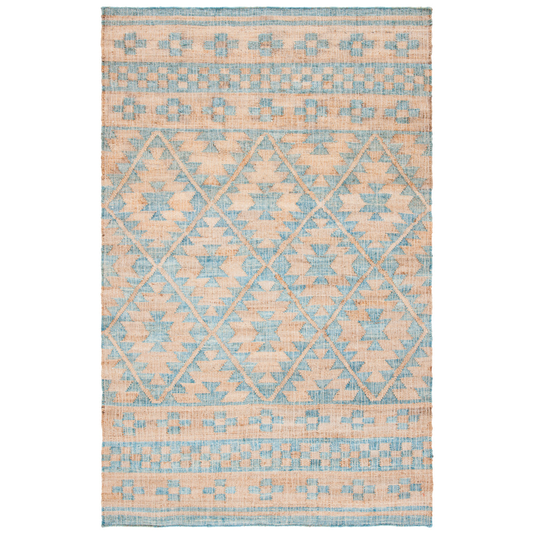 SAFAVIEH Kilim KLM757M Handwoven Blue / Natural Rug Image 11