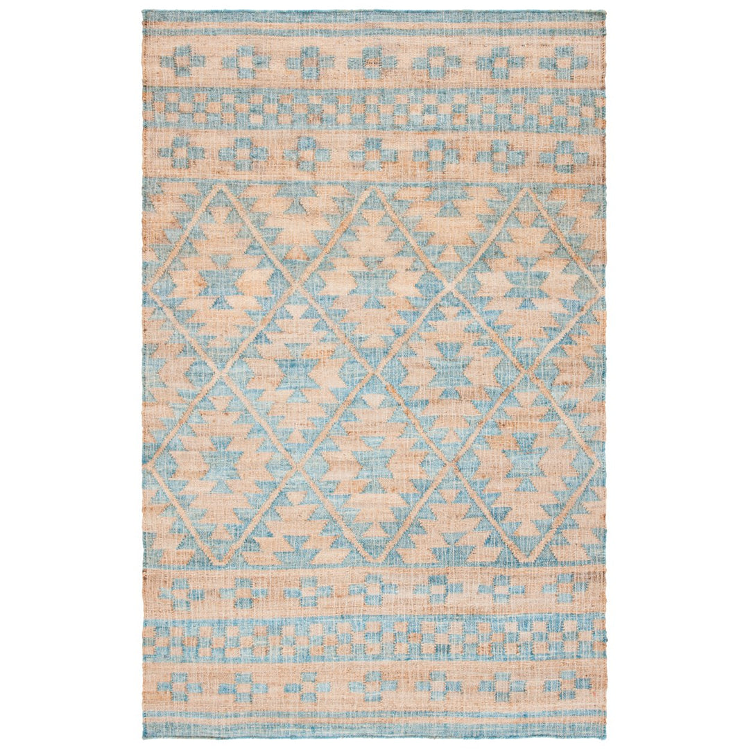 SAFAVIEH Kilim KLM757M Handwoven Blue / Natural Rug Image 1