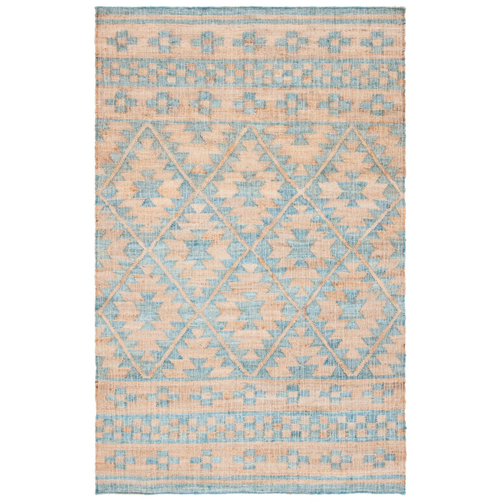 SAFAVIEH Kilim KLM757M Handwoven Blue / Natural Rug Image 1