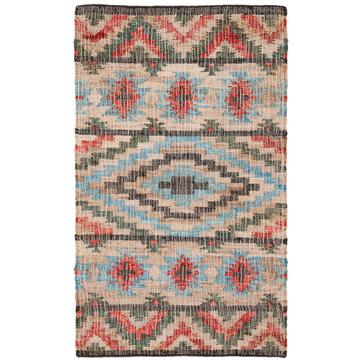 SAFAVIEH Kilim KLM758Q Handwoven Natural / Red Rug Image 9