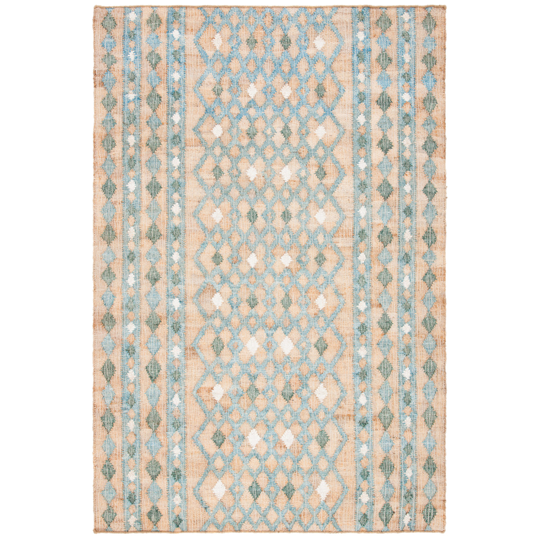 SAFAVIEH Kilim KLM759M Handwoven Natural / Blue Rug Image 11