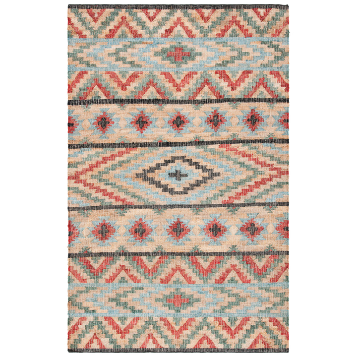 SAFAVIEH Kilim KLM758Q Handwoven Natural / Red Rug Image 10