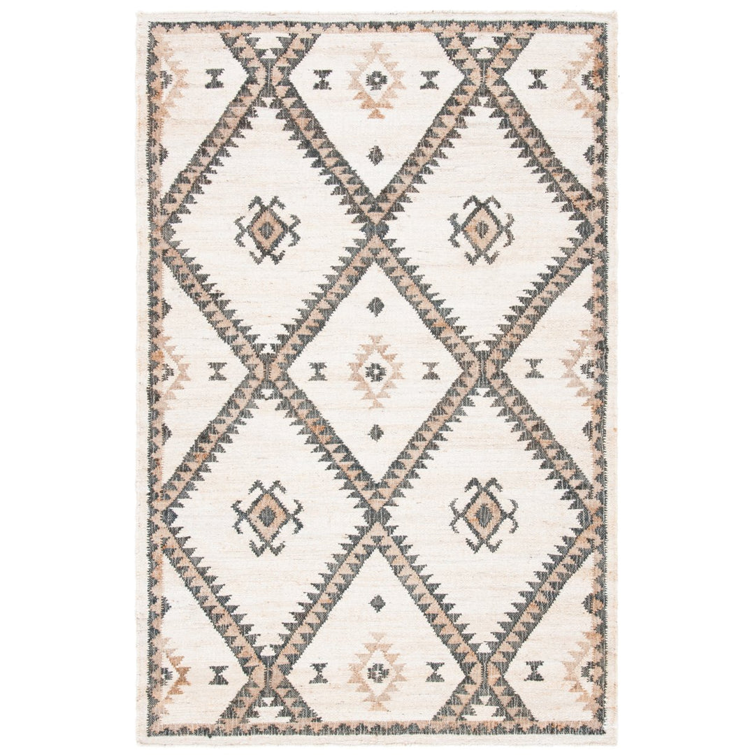 SAFAVIEH Kilim KLM761A Handwoven Ivory / Black Rug Image 1