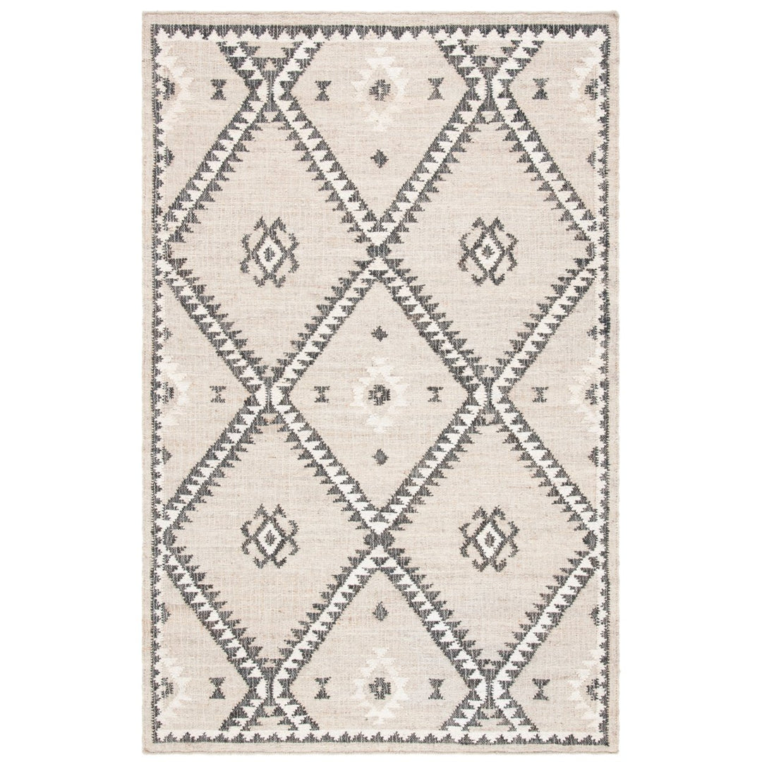 SAFAVIEH Kilim KLM761F Handwoven Grey / Black Rug Image 4