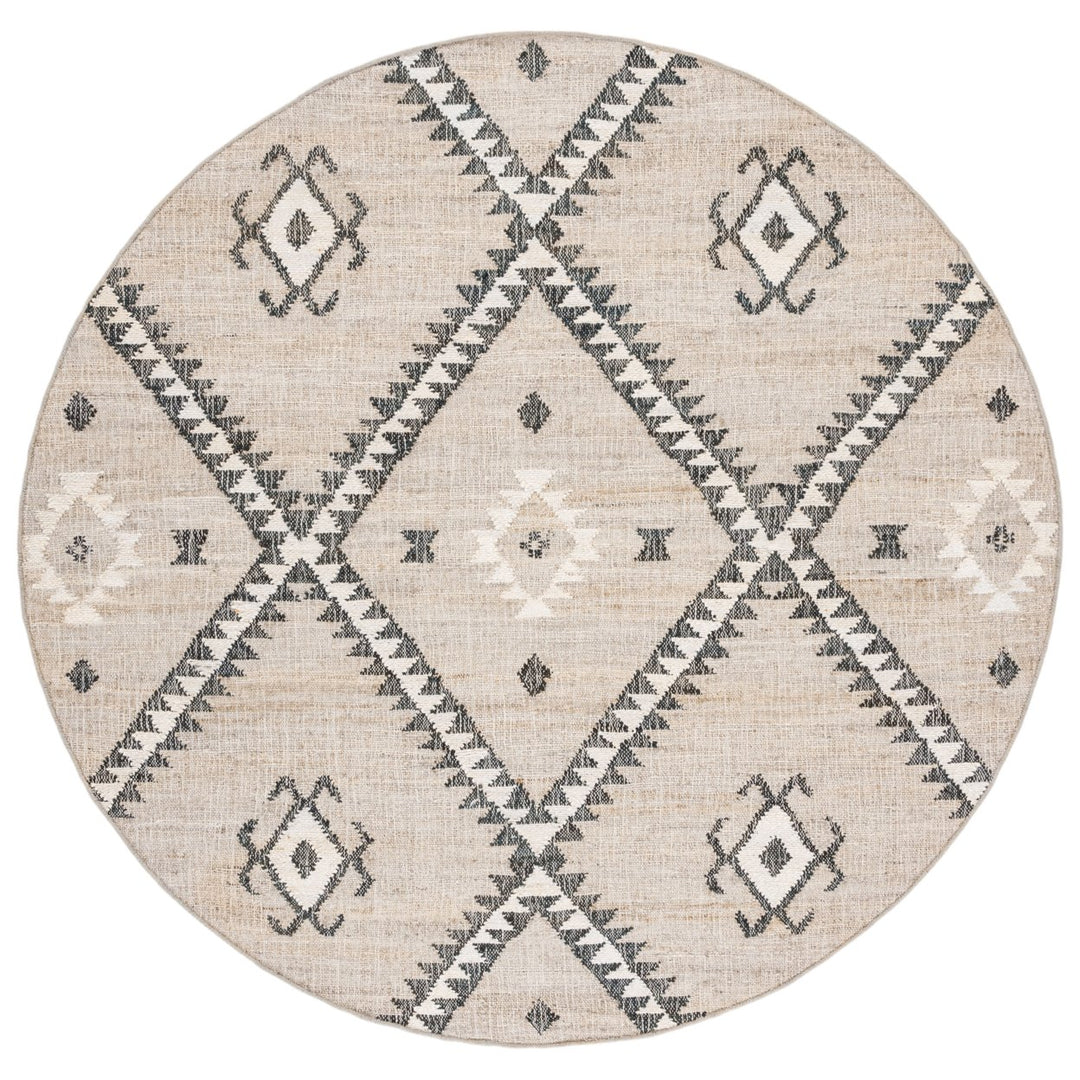 SAFAVIEH Kilim KLM761F Handwoven Grey / Black Rug Image 6