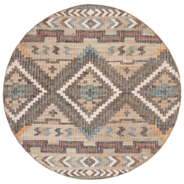 SAFAVIEH Kilim KLM760M Handwoven Natural / Blue Rug Image 1