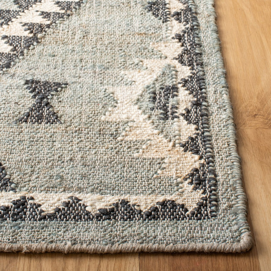 SAFAVIEH Kilim KLM761M Handwoven Blue / Black Rug Image 10