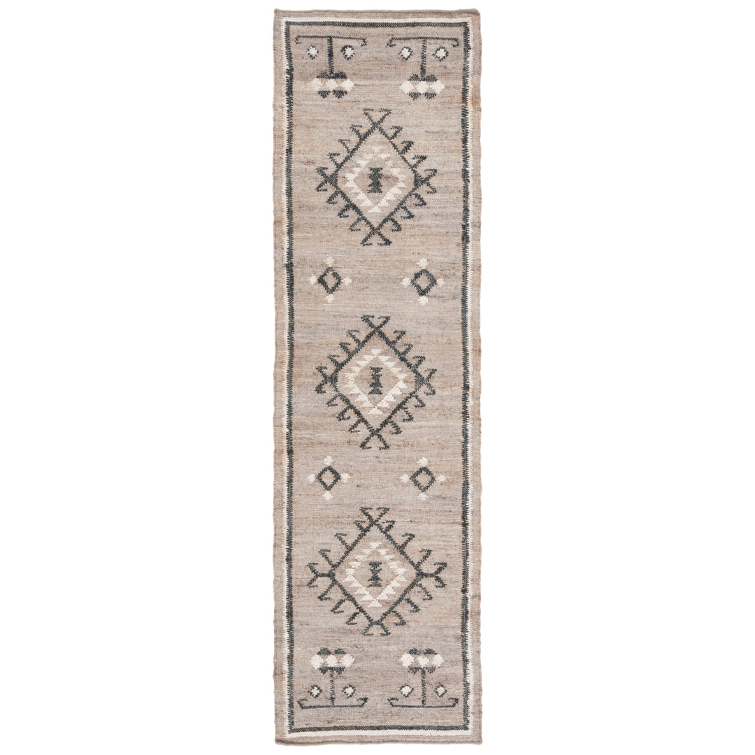 SAFAVIEH KLM762F Kilim Grey / Black Image 2