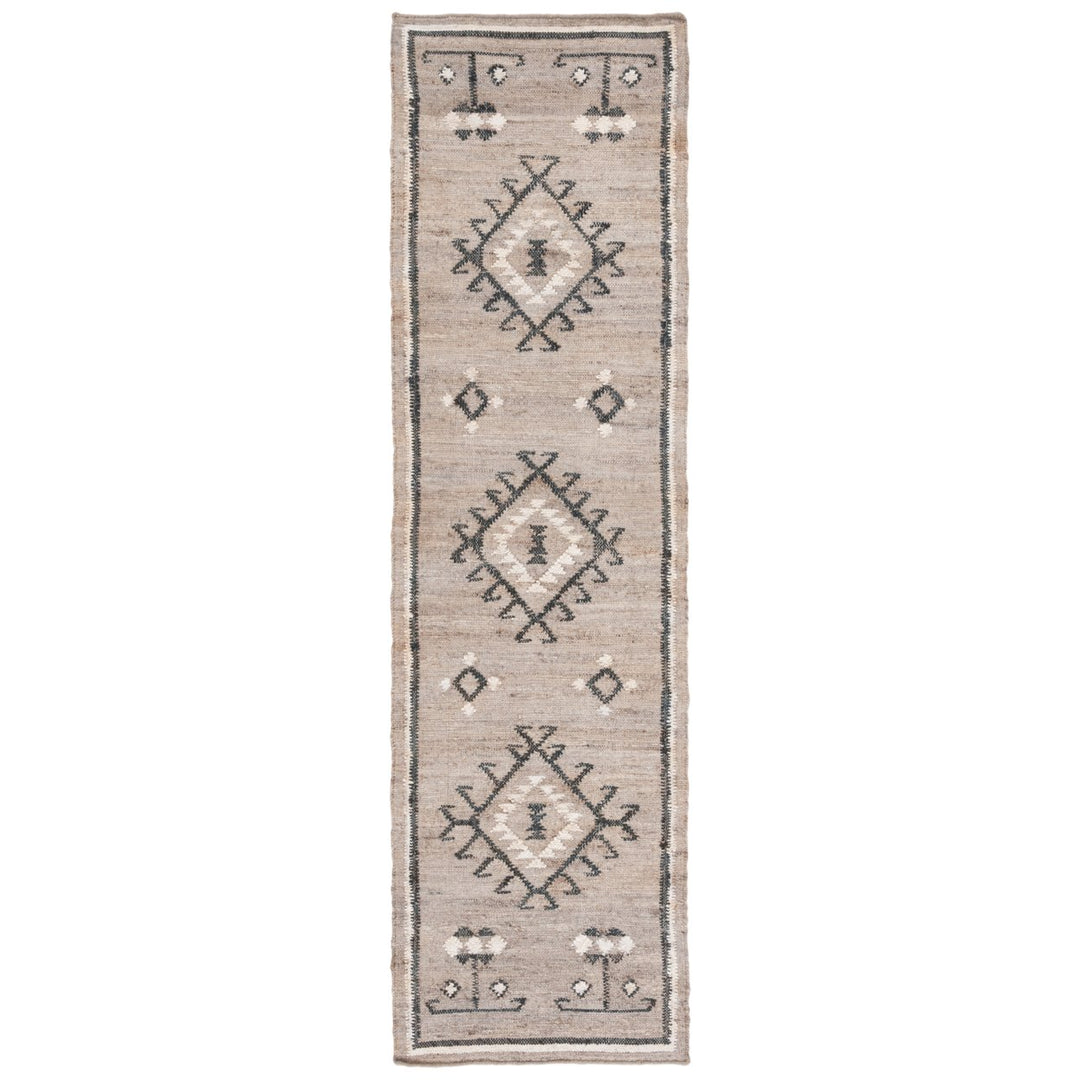 SAFAVIEH KLM762F Kilim Grey / Black Image 1