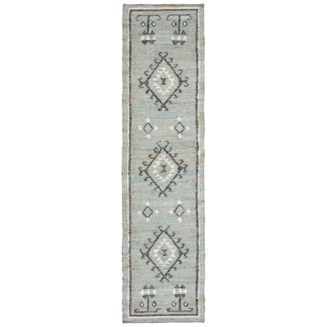 SAFAVIEH Kilim KLM762M Handwoven Blue / Black Rug Image 5