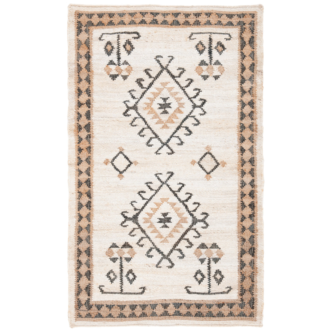 SAFAVIEH KLM762A Kilim Ivory / Black Image 2