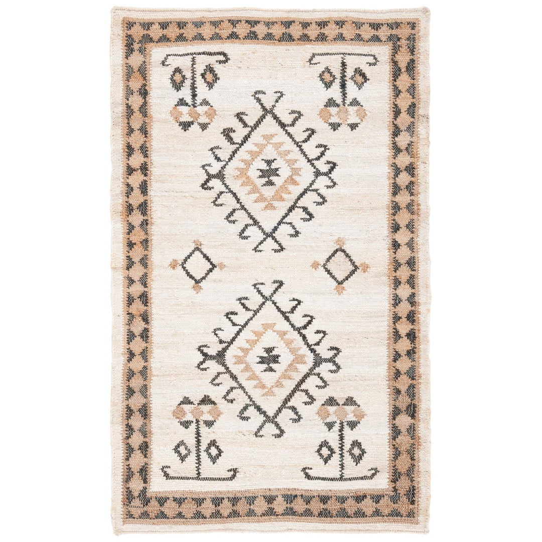 SAFAVIEH KLM762A Kilim Ivory / Black Image 1