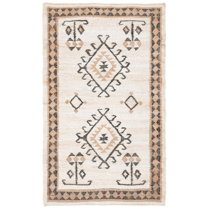 SAFAVIEH KLM762A Kilim Ivory / Black Image 1