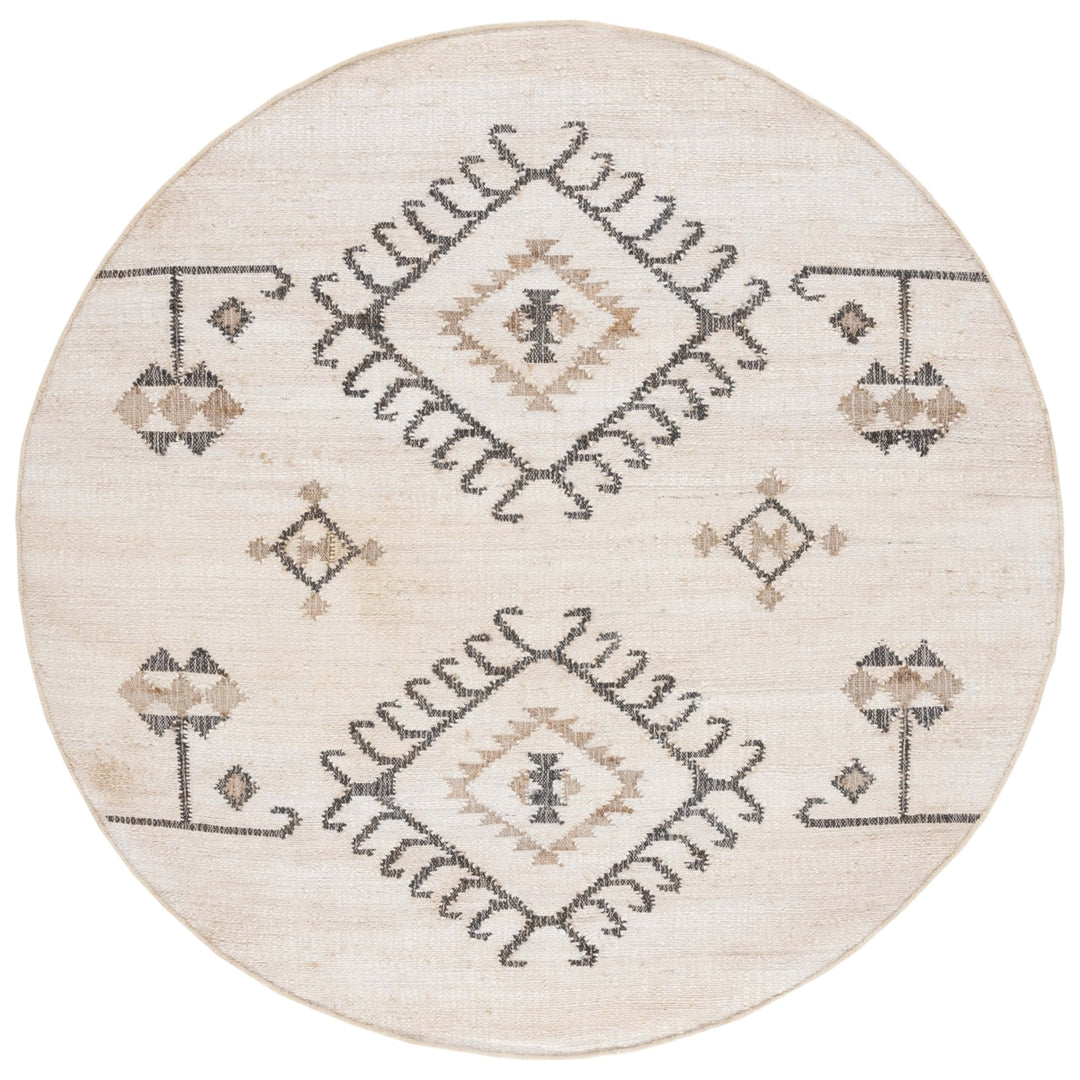 SAFAVIEH KLM762A Kilim Ivory / Black Image 5