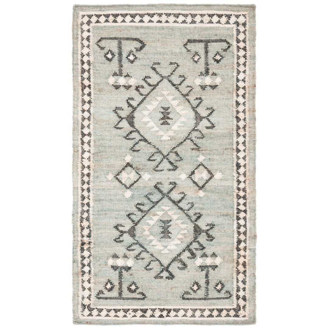 SAFAVIEH Kilim KLM762M Handwoven Blue / Black Rug Image 10