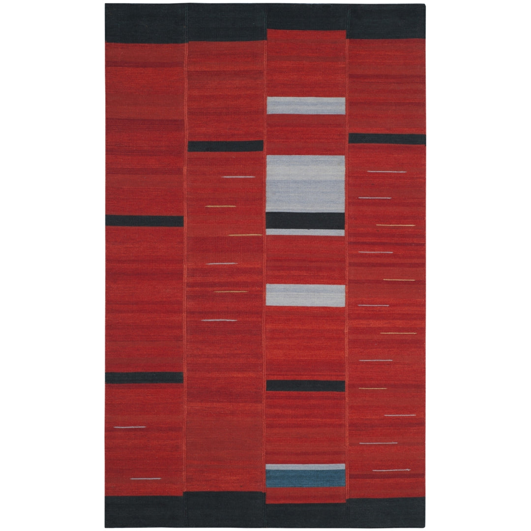 SAFAVIEH Kilim Collection KLM814A Handwoven Red Rug Image 2