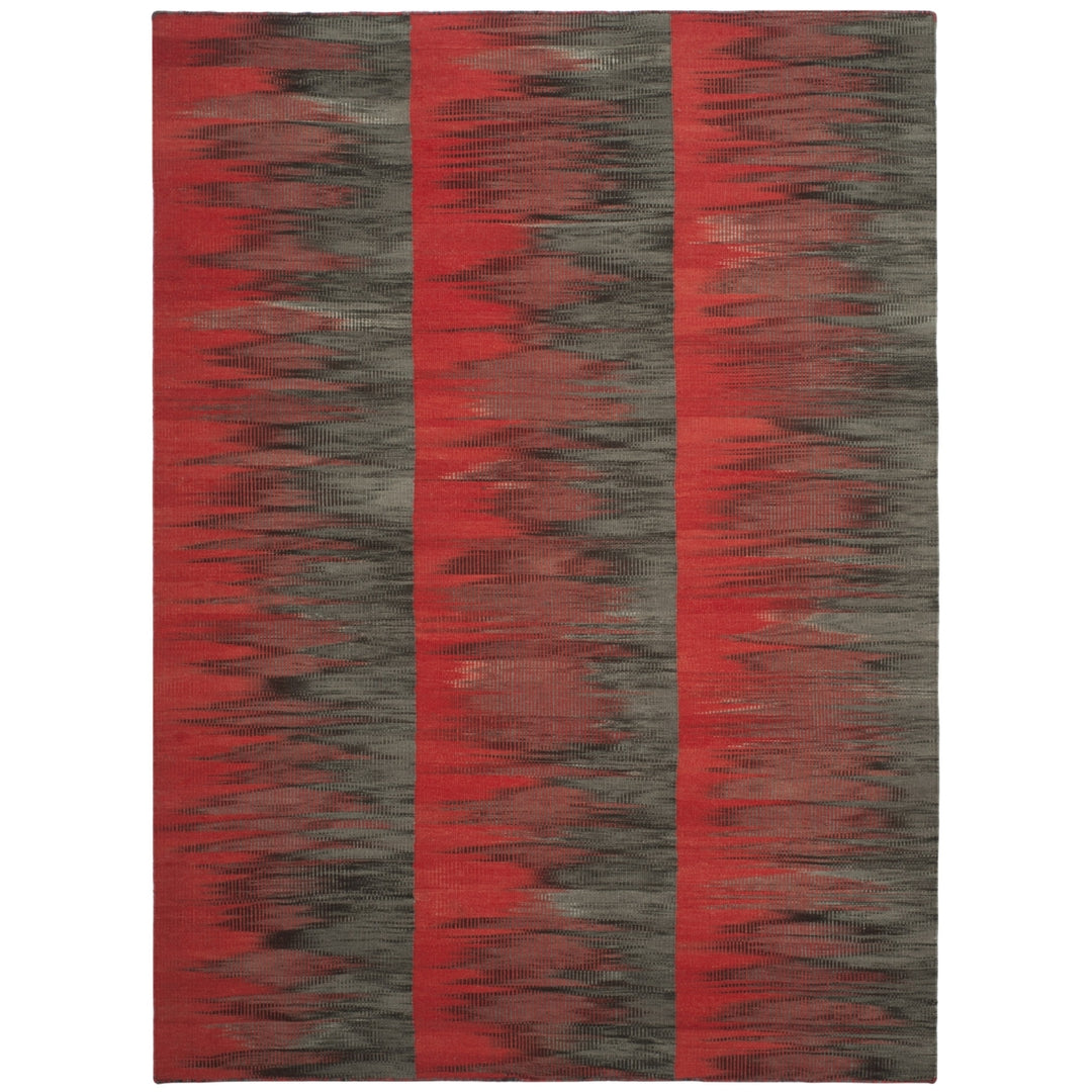 SAFAVIEH Kilim KLM819C Handwoven Red / Charcoal Rug Image 4