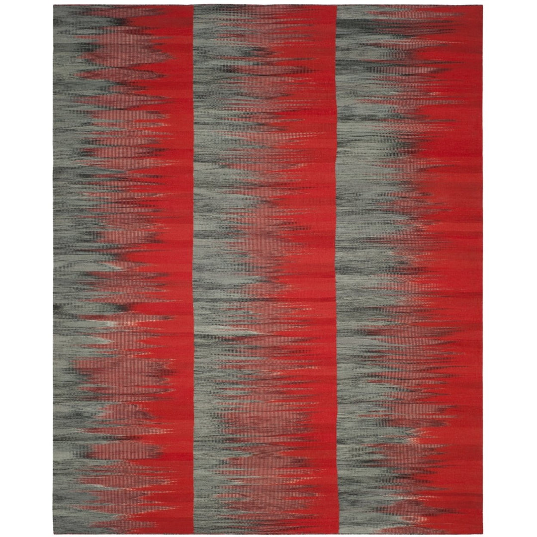 SAFAVIEH Kilim KLM819C Handwoven Red / Charcoal Rug Image 1