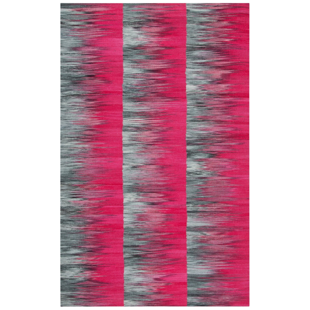 SAFAVIEH Kilim KLM819D Handwoven Fuchsia / Charcoal Rug Image 6