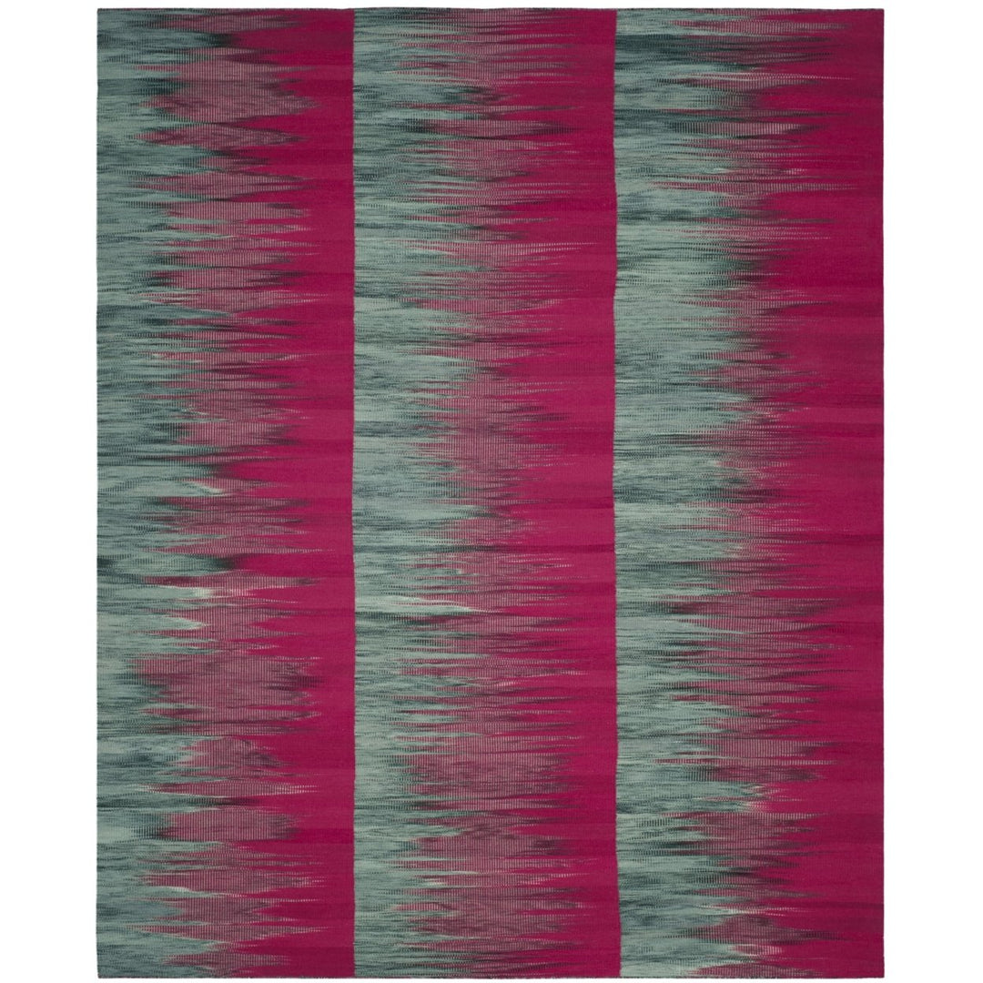 SAFAVIEH Kilim KLM819D Handwoven Fuchsia / Charcoal Rug Image 1