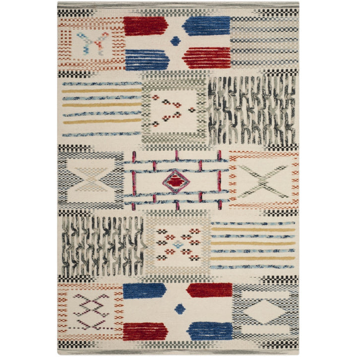 SAFAVIEH Kilim KLM824A Handwoven Ivory / Multi Rug Image 4