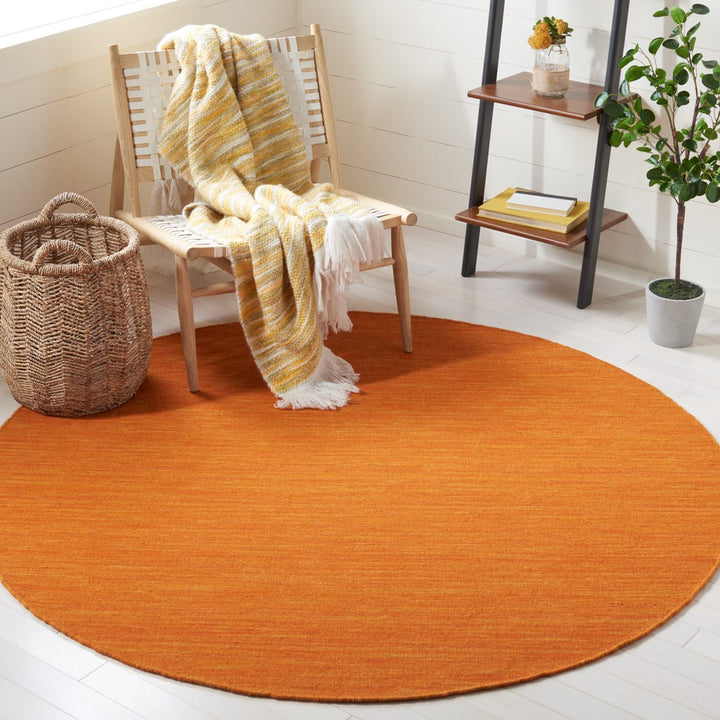 SAFAVIEH Kilim Collection KLM850P Handmade Orange Rug Image 2