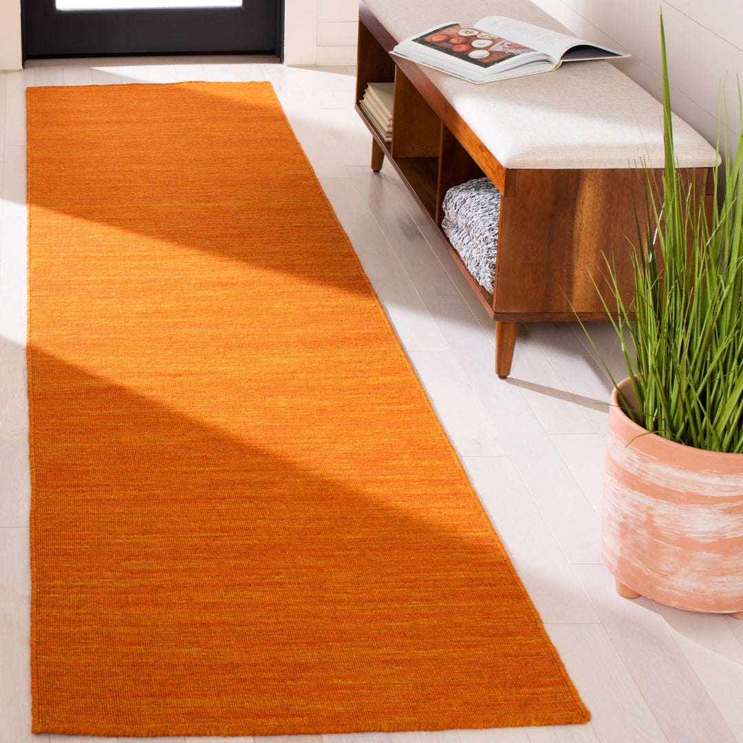 SAFAVIEH Kilim Collection KLM850P Handmade Orange Rug Image 3