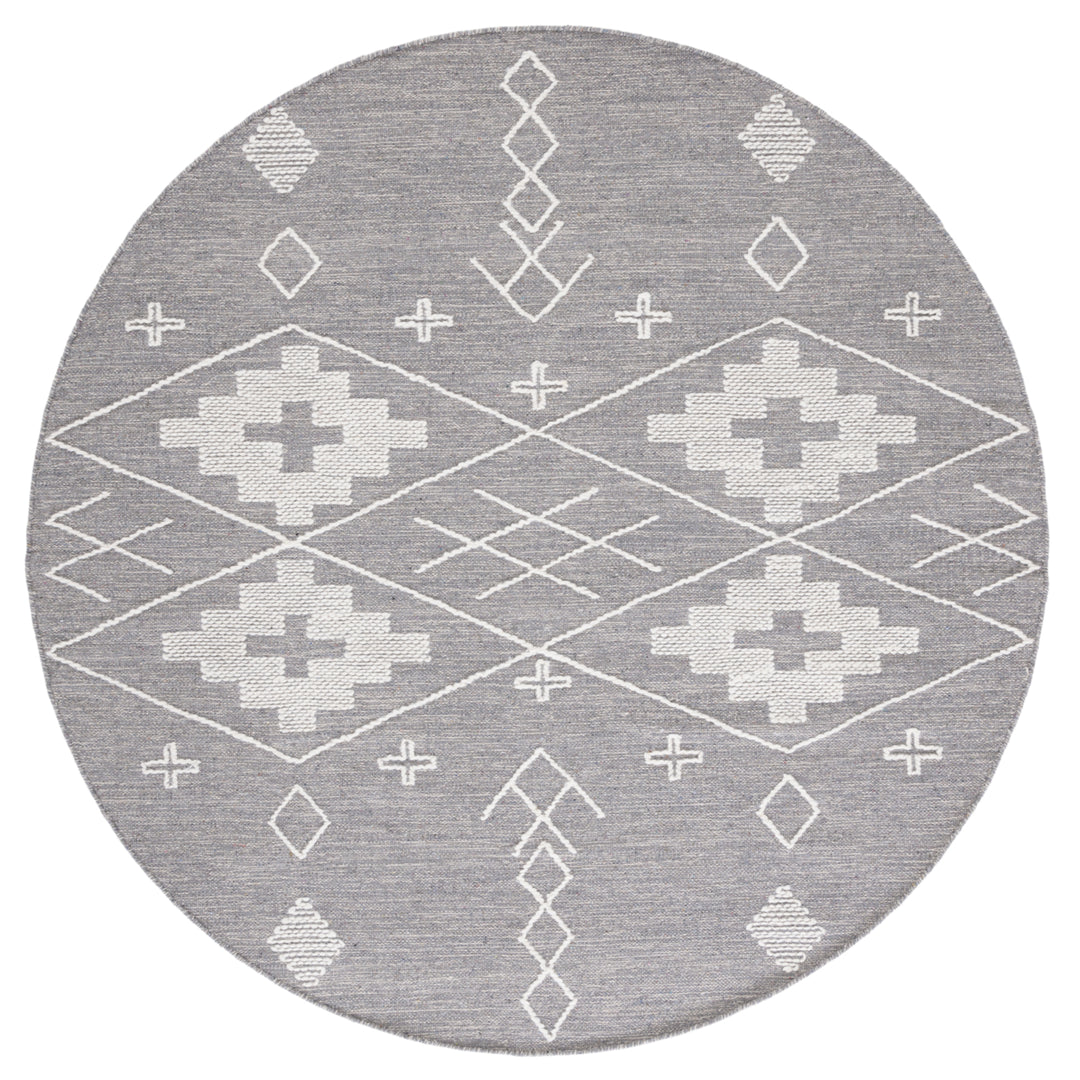 SAFAVIEH Kilim KLM851F Handwoven Grey / Ivory Rug Image 4