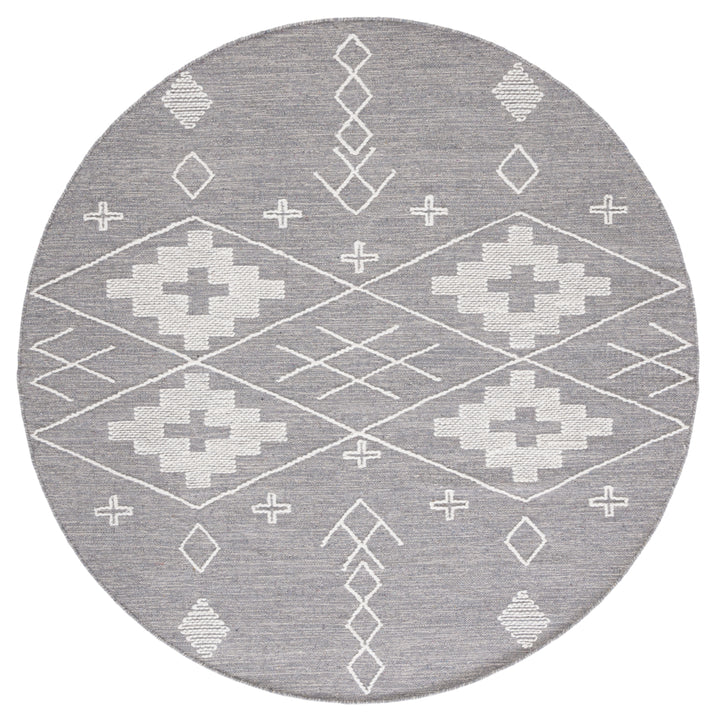 SAFAVIEH Kilim KLM851F Handwoven Grey / Ivory Rug Image 4