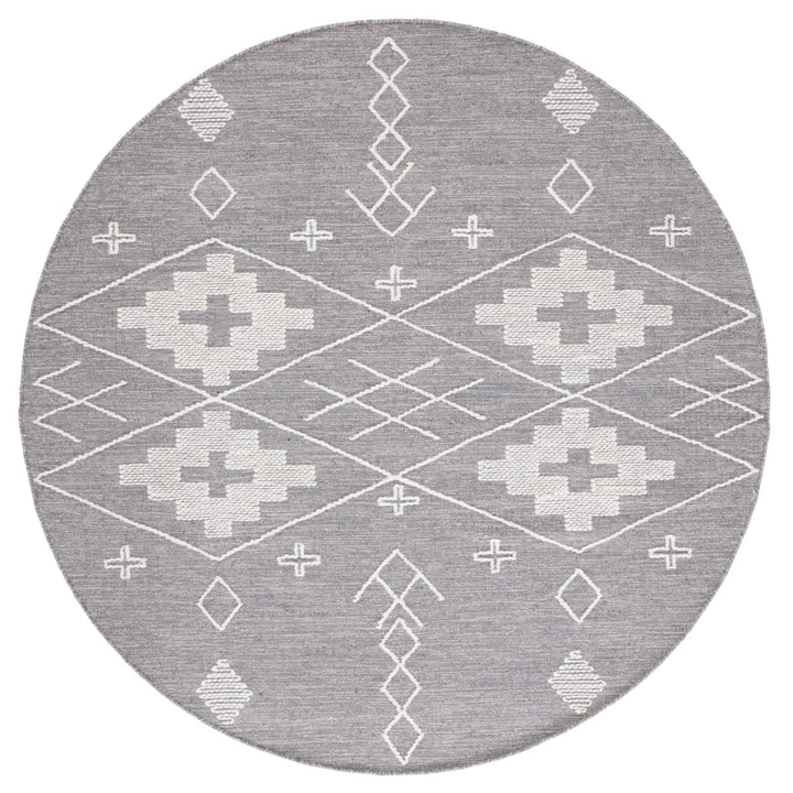 SAFAVIEH Kilim KLM851F Handwoven Grey / Ivory Rug Image 1