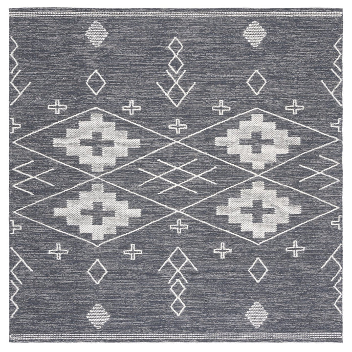 SAFAVIEH Kilim KLM851H Handwoven Charcoal / Ivory Rug Image 1