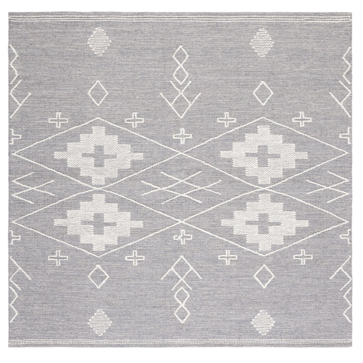 SAFAVIEH Kilim KLM851F Handwoven Grey / Ivory Rug Image 6