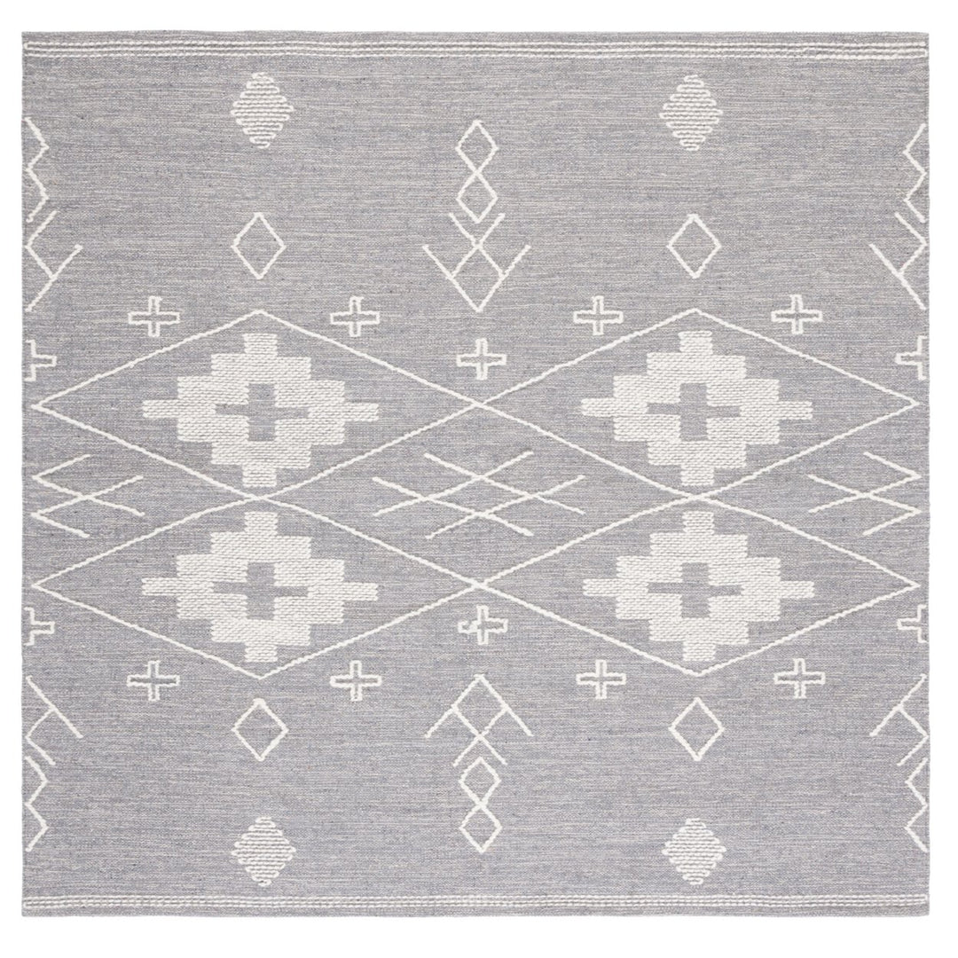 SAFAVIEH Kilim KLM851F Handwoven Grey / Ivory Rug Image 1