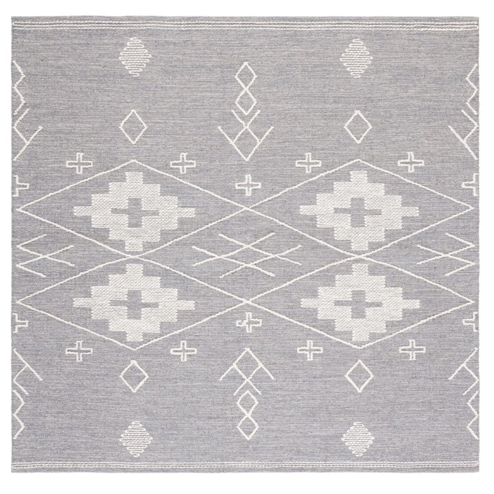 SAFAVIEH Kilim KLM851F Handwoven Grey / Ivory Rug Image 1